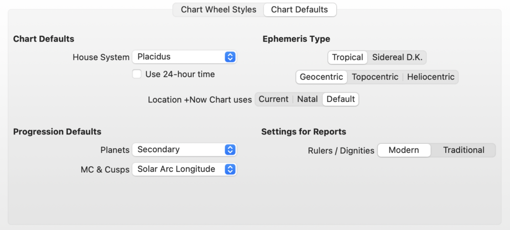 iPhemeris Mac Chart Settings v4.7